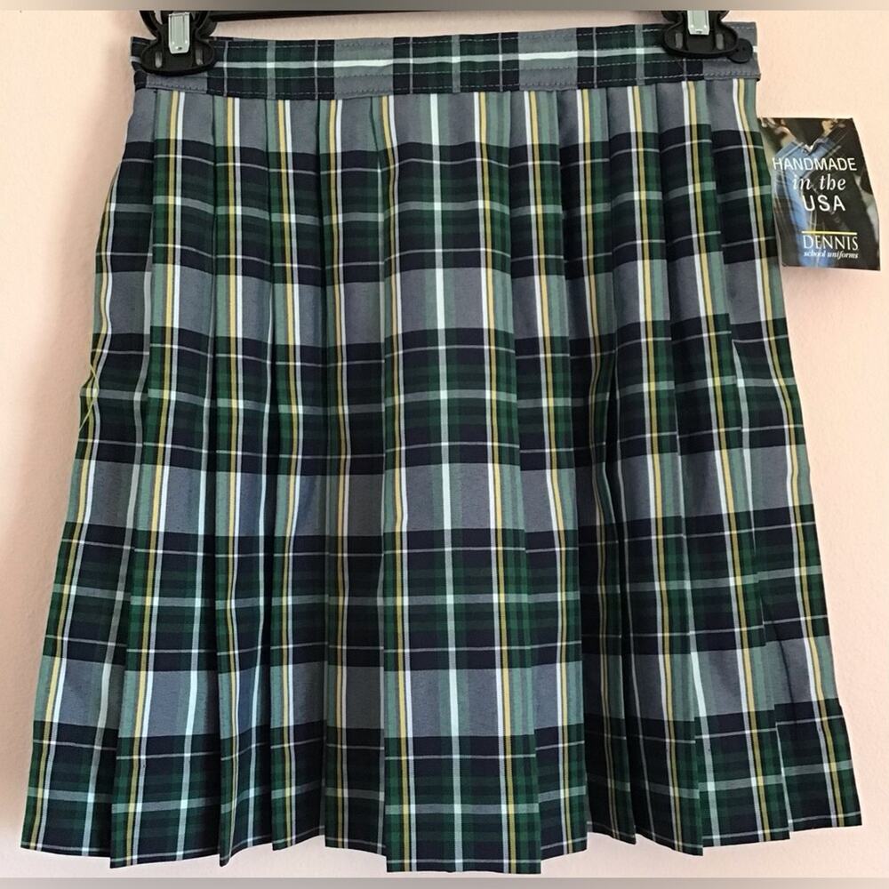 NWT Dennis School Uniform Plaid Skirt size H 10 1/2 see measurements